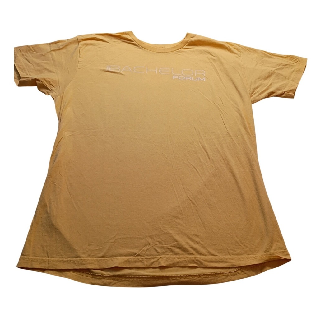 Bachelor Forum Graphic T-Shirt Men's Yellow Short Sleeve Casual Tee Gold Casual